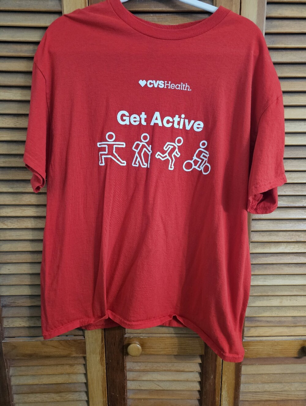 CVS Health Red “Get Active” Graphic T-Shirt – Size XL